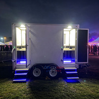 Remorque sanitaire portable 3,6 m/12 pi, norme américaine, à économie d'eau, avec 2 toilettes, pour événements extérieurs