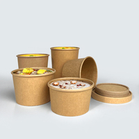 Jahoo pack – boîte d'emballage de pâtes, logo personnel, personnalisation de bol à salade, boîte d'emballage de pâtes/bol en papier de nouilles, emballage alimentaire