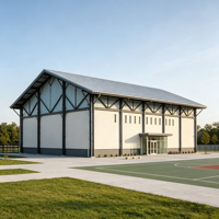 Structure en acier galvanisé anti-corrosion de haute qualité à grande portée pour la construction de patinoires intérieures