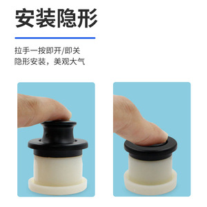 Furniture Handle Zinc Alloy Cylindrical Drawer Concealed Antirust Modern Design - Product Image 3