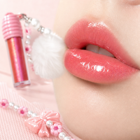 Gloss à lèvres Kawaii OEM/ODM avec pendentif en fourrure, finition nacrée, personnalisation par sérigraphie, marque privée