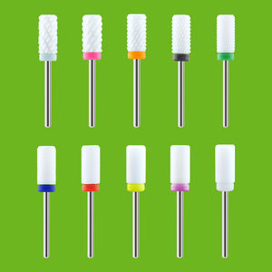 Fraise à ongles en céramique <span class=keywords><strong>de</strong></span> haute qualité, forme <span class=keywords><strong>de</strong></span> barillet, outil <span class=keywords><strong>de</strong></span> manucure, pédicure, nettoyage des cuticules, fraise conique personnalisée 4XC, fraise électrique pour ongles - Product Image 5