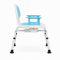 Tabouret de douche de sécurité pour personnes âgées de qualité hospitalière avec pieds à ventouses