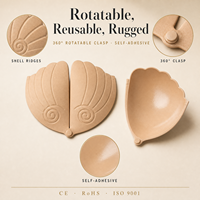 Reggiseno Adesivo 360 °   Reggiseno Push-up Girevole Senza Spalline Invisibile Riutilizzabile Traspirante con Chiusura Frontale a Bottone
