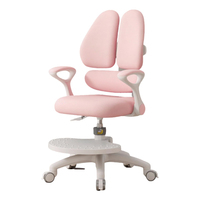 Chaise de bureau pour enfants, dossier réglable sur trois niveaux, accoudoirs pivotants et repose-pieds, chaise ergonomique pour filles et garçons