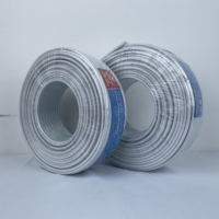 Guda Fils électriques basse tension couleur blanche Câble en cuivre plat double et terre