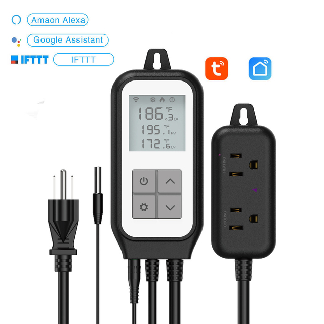 Tuya Wifi Smart Thermostat Digital Temperature Controller Socket Outlet Timer Switch Sensor Heating Cooling