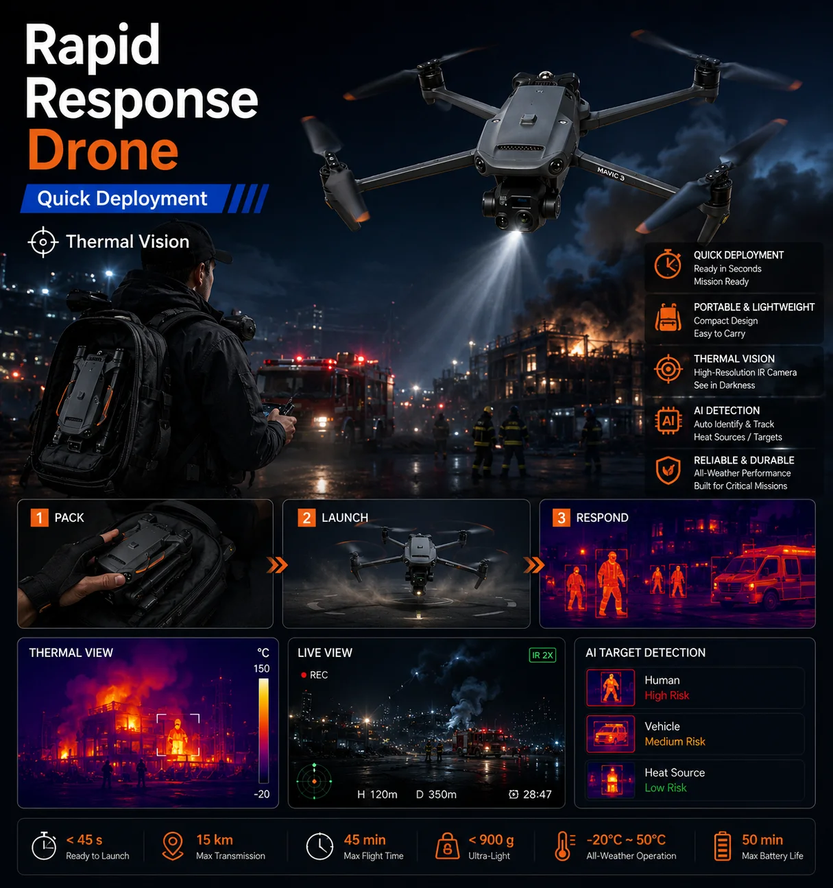 MAVIC 3TA - โดรนตรวจสอบตอบสนองฉับไว
