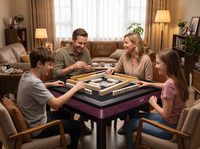 Table de mahjong électronique automatique multifonctionnelle pour le divertissement familial et les repas