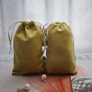Bolsa de Joyería de Terciopelo Suave de Lujo al por Mayor, Bolsa Pequeña de Terciopelo con Cordón para Empaque de Joyas - Product Image 3