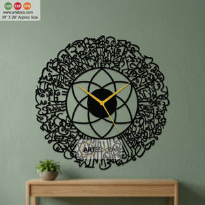Modern Abstract Geometric <b>Wall</b> <b>Clock</b> Round Metal Quartz Analog <b>Silent</b> Living Room Decor - Product Image 3