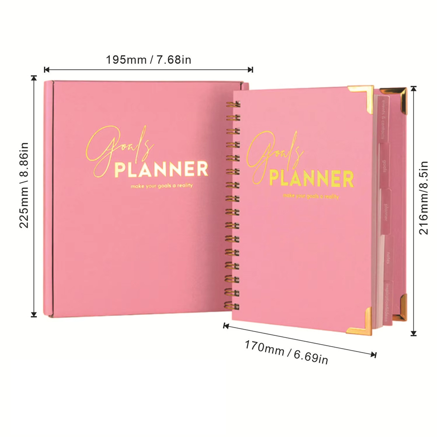 2025 - 2026 Planner Hardcover Weekly & Monthly Agenda Planning Book Daily Calendar with Box Tabs for College School Organizer