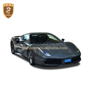 Novi Style fibre de carbone sèche séparateur de lèvre avant diffuseur arrière becquet jupes latérales Bodykit pour Ferrari 488 GTB Kits de carrosserie - Product Image 1