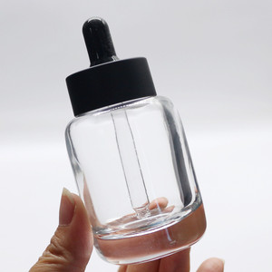 Flacon compte-gouttes en verre transparent à fond épais de 30 ml et 50 ml pour huile essentielle, sérum, <span class=keywords><strong>essence</strong></span>, soin du visage, lotion, huile capillaire, parfum - Product Image 4