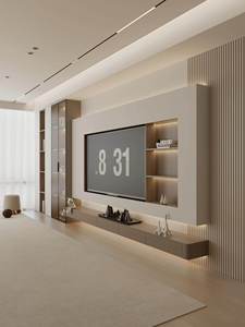 Mobile TV Moderno <span class=keywords><strong>in</strong></span> Legno per TV da 65 Pollici e Oltre, Mobile Porta TV per Soggiorno e Camera da Letto - Product Image 4