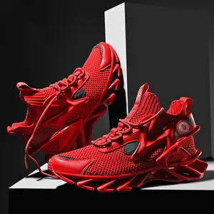 2023 Fashion Male Trainer Casual Running Shoes Men Sneakers Breathable Men Footwear Blade Red Shoes For Men