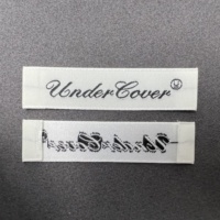 Usine personnalisée luxe navette en bois métier à tisser étiquette tissée lisse doux pour la peau de haute qualité pour les chemises et les grands vêtements