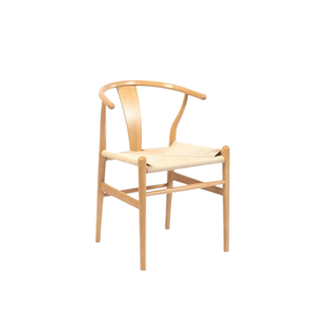 Chaise de restaurant scandinave en bois Revi avec assise tressée, mobilier de salle à manger moderne, usage commercial durable - Product Image 1