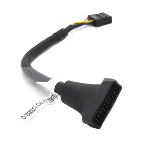 20/19 pines <span class=keywords><strong>USB</strong></span> 3,0 a 9 pines <span class=keywords><strong>USB</strong></span> 2,0 Cable de placa base conector de Cable de ordenador 19 pines USB3.0 macho a 9 pines USB2.0 adaptador hembra - Product Image 1