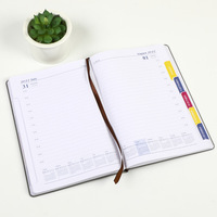 Petit MOQ, agenda quotidien personnalisé, couverture en cuir PU souple, onglets mensuels, 365 jours, agenda 2027 A5, carnet de notes à prix avantageux