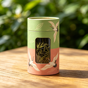 Eco- Friendly Food Grade Custom Printing Paper Cylinder Box with Aluminum Foil Lining for Loose Leaf Tea Packaging - Product Image 4