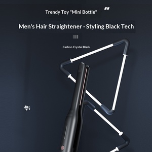 Fer à lisser et à boucler pour hommes, en matériau PTC, double usage, avec pince à permanente, pour volume, ions négatifs, utilisation sur <span class=keywords><strong>cheveux</strong></span> secs ou humides, pour <span class=keywords><strong>cheveux</strong></span> courts - Product Image 2