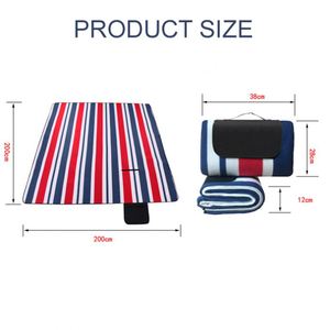 Custom Logo Fleece Waterproof <b>Foldable</b> Outdoor Picnic Mat With Flap Travel Blanket for Camping <b>Beach</b> - Product Image 2