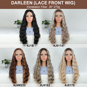 Perruque Ondulée Julianna Corps Gros Fibre Futura Kanekalon Premium Haute Qualité Synthétique Résistante Chaleur Lace Front - Product Image 4