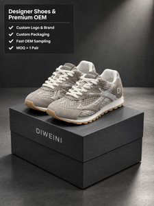 Luxury Designer Lace-up Sport <b>Shoe</b> for <b>Men</b> Women High Quality Grey Breathable All Seasons New - Product Image 1