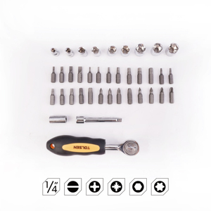 TOLSEN 20035 <span class=keywords><strong>Set</strong></span> di 38 Pezzi di Punte e Bussole - Product Image 2