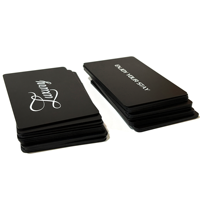 Carte de visite numérique intelligente en PVC NFC programmable par proximité RFID 125 kHz 13,56 MHz noire