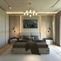 Meuble de rangement et armoire contemporains, neutres, minimalistes, sur mesure, avec éclairage LED et hauteur réglable pour chambre à coucher