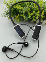 Casque audio KL50 à porter autour du cou, pour le sport, la remise en forme, les activités de plein air, le streaming en direct, avec écran numérique, fente pour carte TF