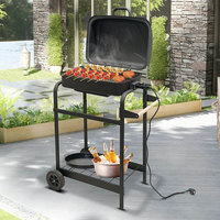 Barbecue électrique moderne de qualité supérieure en métal, vertical, portable, avec support de plaque de cuisson pour une utilisation en intérieur/extérieur