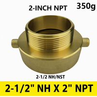 Adaptor Selang Hidran Kebakaran 2-1/2" NST/NH Female X 3/4" GHT-Tembaga Model Sand Throwing 2-12 NSTNH-dari Hidran Kebakaran ke Selang Taman