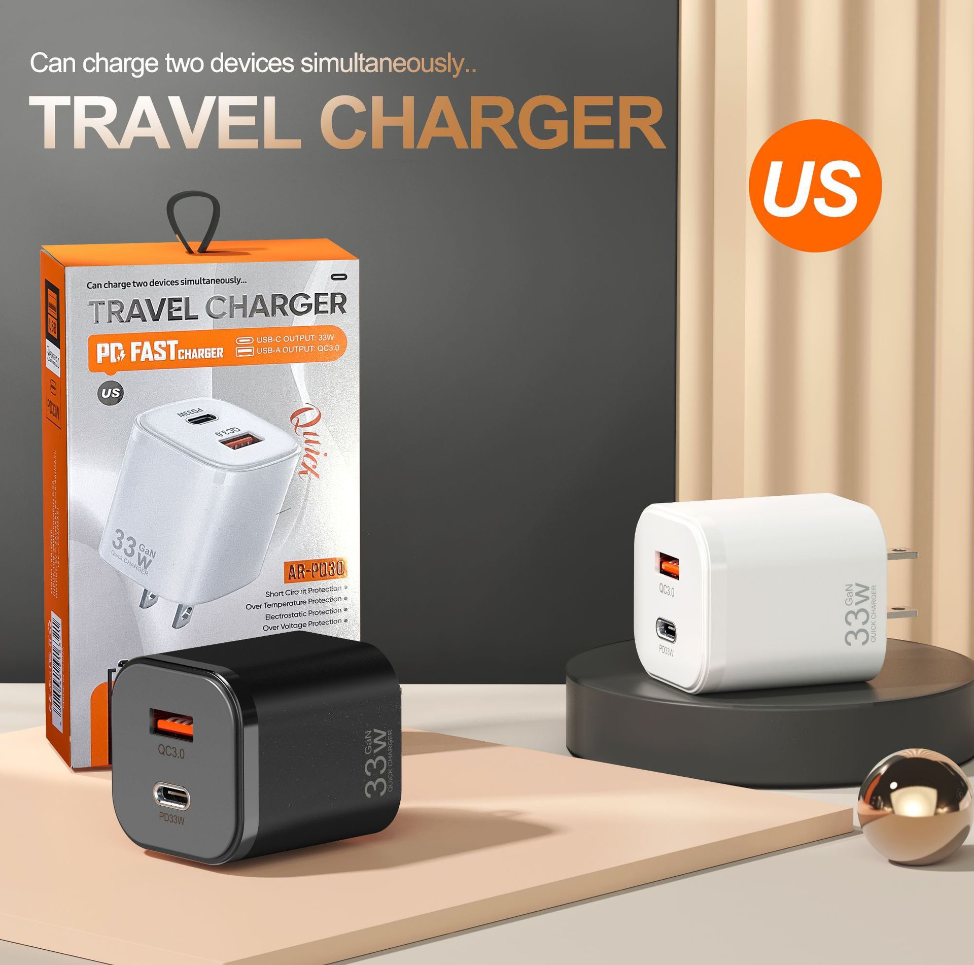 Cargador estadounidense negro