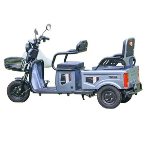 Tricycle électrique cargo à 3 roues 60V 1000W à carrosserie ouverte <span class=keywords><strong>avec</strong></span> batterie au lithium, cadre en fer, 20 km/h, pour usage passagers - Product Image 1