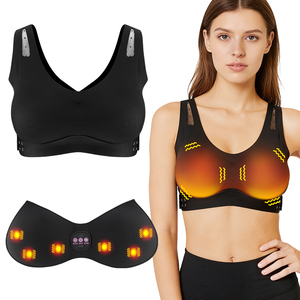 Soutien-gorge de <span class=keywords><strong>massage</strong></span> intelligent chauffant et vibrant rechargeable par USB, masseur électrique sans fil pour les seins <span class=keywords><strong>avec</strong></span> chaleur - Product Image 1
