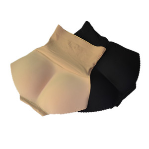 Pantalones de cintura alta con cojín para Realce de cadera, <span class=keywords><strong>ropa</strong></span> moldeadora de glúteos falsa, peach, bragas adelgazantes - Product Image 3