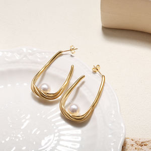 2025 серьги-гвоздики из нержавеющей стали, 18 карат - Product Image 2