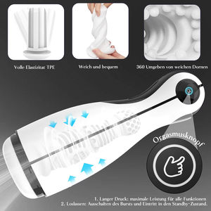 Sıkma titreşimli Sucking otomatik erkek mastürbasyon kupası Penis stimülasyon elektrikli cep kedi erkek Stroker seks makineleri - Product Image 4