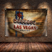 Poster Bendera Spanduk Wanita Cantik Seksi Las Vegas Dekorasi Seni Dinding Iklan 3x5FT Tanda Vintage Pub Klub
