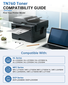 Confezione da due <span class=keywords><strong>toner</strong></span> TN760 compatibili di alta qualità per stampanti Brother, <span class=keywords><strong>toner</strong></span> nero ad alta resa - Product Image 4