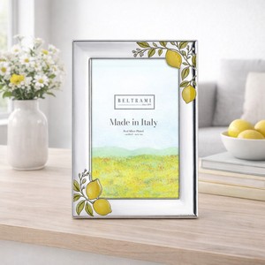 Beltrami Photo <b>Frame</b> 4x6 Silver Plated Made In Italy Lemon Design <b>Metal</b> <b>Frame</b> - Product Image 2