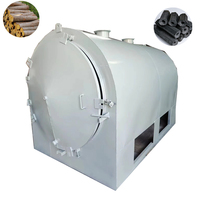 Gran oferta, horno de coalificación tipo carbón móvil, máquina móvil para hacer carbón, máquina móvil de carbonización de carbón
