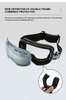 TPU clair Double lentille lunettes de ski Anti-buée UV extérieur snowboard lunettes de ski de neige lunettes de sports d'hiver lunettes de ski