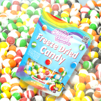 Bonbons lyophilisés OEM, saveurs de fruits assorties, bonbons lyophilisés, haricots arc-en-ciel