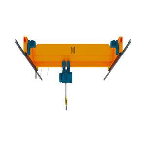 Pont roulant électrique de 10 tonnes en parfait état avec système de commande PLC, capacité de levage, atelier, ferme, caractéristiques du palan, moteur, pompe à engrenages - Product Image 4