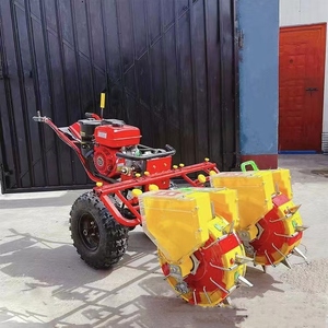 Seminatrice manuale a spinta manuale e trapiantatrice per piante di arachidi e fertilizzanti per uso agricolo - Product Image 1