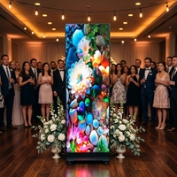 Écran LED pliable GOB étanche pour affiches P1.86 P2.5, affichage LED intérieur sur pied